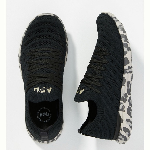APL ATHLETIC PROPULSION LABS women TECHLOOM WAVE IN BLACK/Asteroid /Leopard 
9.5 - Picture 2 of 16
